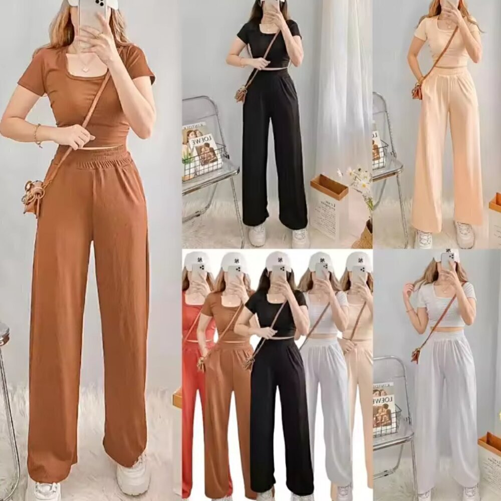 EXCELLENT CONDITION | CROP RIB KNIT SQUARE NECK TEE | LIGHTWEIGHT YELLOW MUSTARD